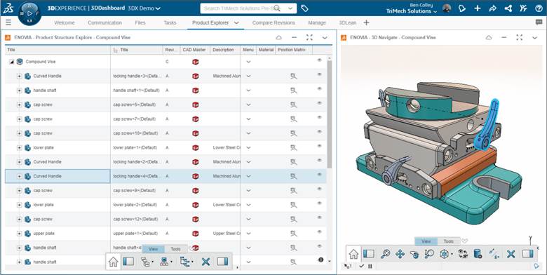 Open CAD files in the Product Structure Explorer app