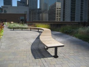Rooftop bench installation - Maglin Ogden
