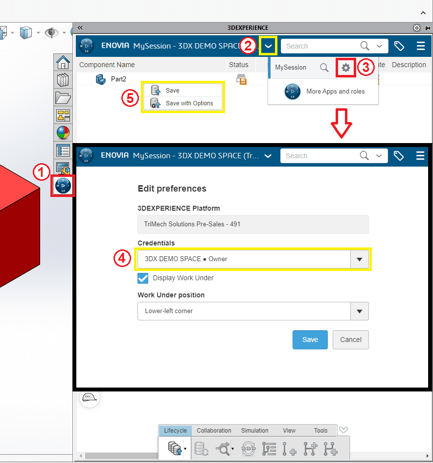 Open 3DEXPERIENCE from the task pane