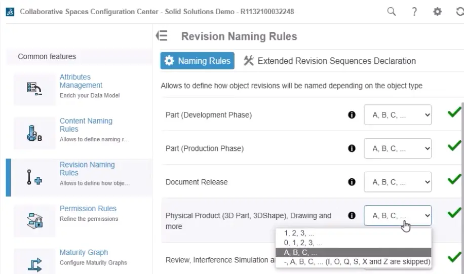 Revisions in 3DEXPERIENCE - Naming Rules