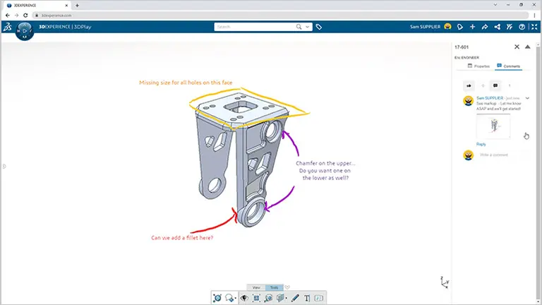 Share and Markup with SOLIDWORKS Cloud Services