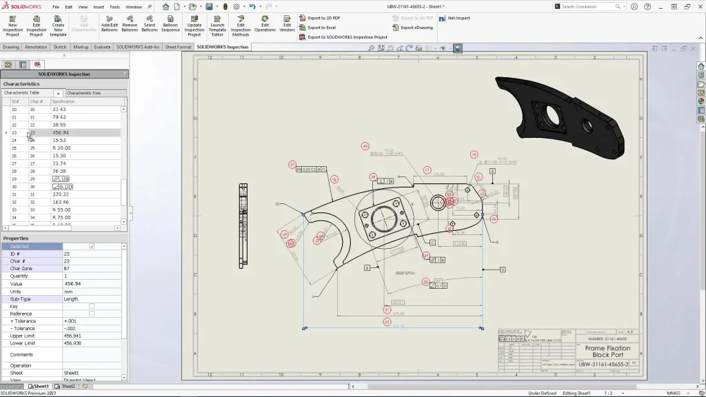 SOLIDWORKS Inspection 2023