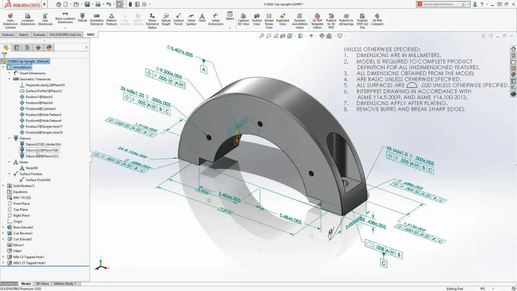 SOLIDWORKS MBD Drawing